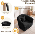 Claiks Boneless Chair Comfy Cloud Couch Corduroy Single Sofa Oversized Accent Chair for Adults Couches for Living Room Bedroom Apartment Small Spaces, Black