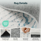 Tribesigns Boho Coastal 2x6 Washable Hallway Runner Rug Non Slip, Soft Ocean Beach Entryway Kitchen Runner Rugs Non Skid, Indoor Printed Carpet for Laundry Bathroom Decor, Light Grey/Blue