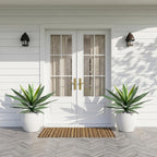 Artificial Agave Plant Outdoor, 22Inch Fake Plants UV Resistant for Indoor, Faux Large Plant Fake Greenery with UV Resistant Decor for Home Porch Garden, Housewarming Gifts（2Pack）