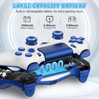 Puiseno Wireless Controller for PS-4, Dual Vibration Game Joystick/Motion Sensing/Touchpad/Speaker/3.5mm Audio Jack Headphone, Upgraded Six-Axis Sensor, Compatible with PS4/Slim/Pro Console/PC (Sky blue)