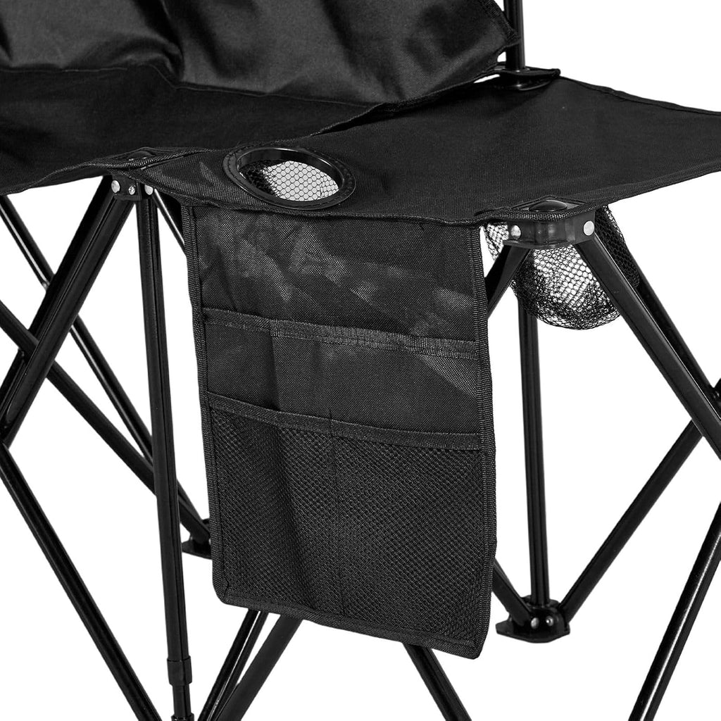 Lightweight 6-Person Folding Bench with Storage Pockets, Cup Holders, Sunshade and Carrying Bag for Soccer, Baseball, Camping