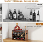 KLM 2-Tier Wine Rack, can Hold 8 Bottles.Suitable for Home Kitchens, Restaurants, Food Pantries, cabinets, and Bars.