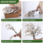 YXZZWL 4 PCS Artificial Magnolia Champaca Flowers for Vase - 36" Fake Silk Champaca Magnolia Stem Flower, Faux Plant Branches for DIY Bouquet, Kitchen, Farmhouse, Mantel, Home Decor (White)