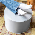 Multipurpose Outdoor Ottoman for Patio 20x14 Inches, Backyard, Additional Seating, Footrest, Side Table,Outdoor Patio Bean Bag Ottoman (Light Gray, Round)