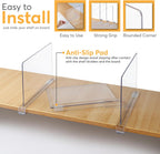 8 Pack Acrylic Shelf Dividers for Closet 11x7.9 Inch – Acrylic Dividers for Shelves Clear Closet Shelf Separators for Purses, Clothes Storage – Vertical Bookshelf Dividers for Bedroom & Kitchen
