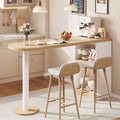 Bar Height Table, 55" Modern Kitchen Bar Table with Open Storage Shelf, Counter Height Dining Table for Kitchen, Breakfast Nook, Dining Room