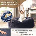 Bean Bag Chair for Adults Soft Comfy Bean Bag for Adults, Cozy Reading Chair, Large Round Bean Bag Couch, Versatile Living Room & Bedroom Chairs (Blue, 6FT)