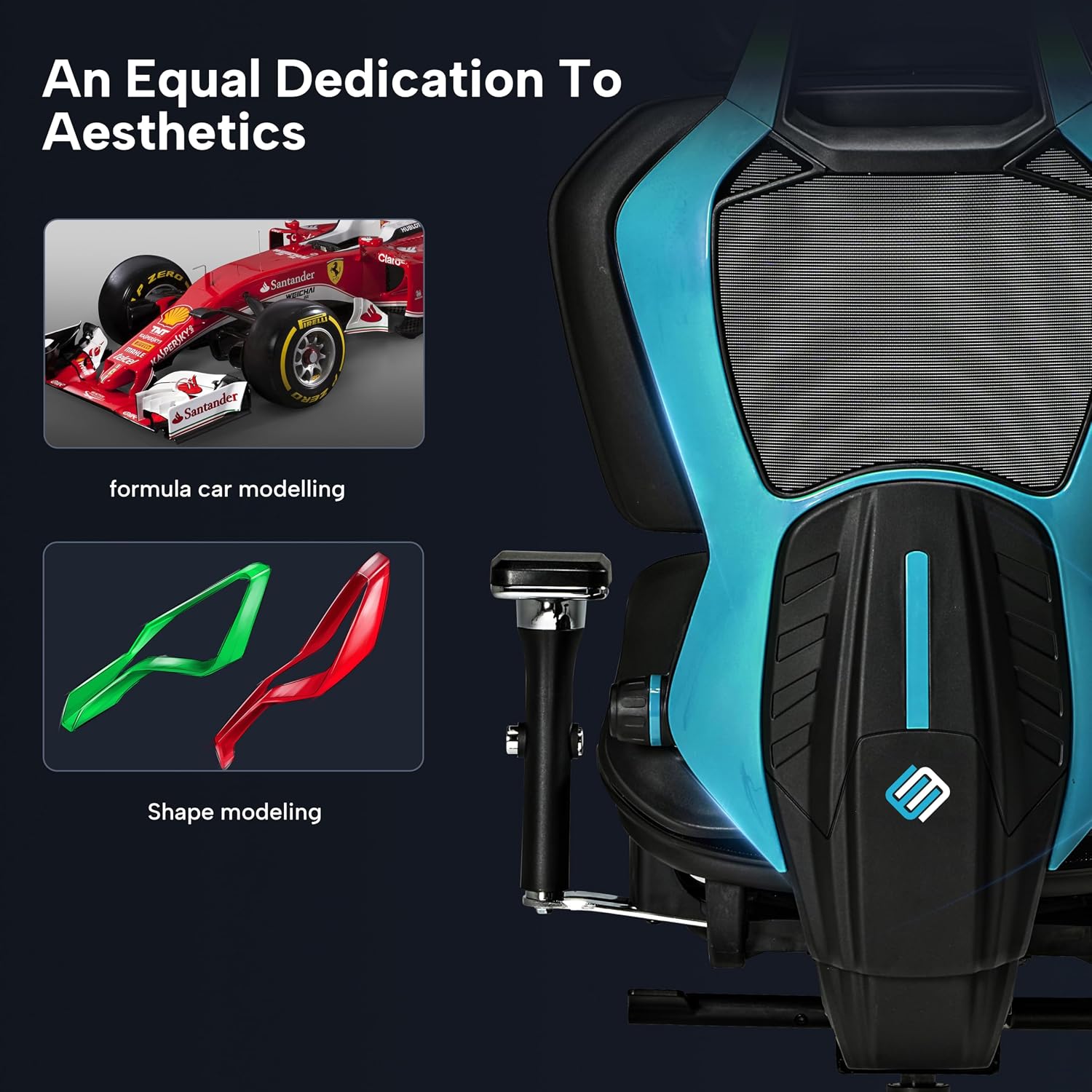 EUREKA ERGONOMIC Gaming Chairs for Adults GC05, Gamer Chair with Lumbar Support, Gaming Chair with 4D Armrests, Ergonomic Gaming Chairs with Adjustable Headrest, Blue
