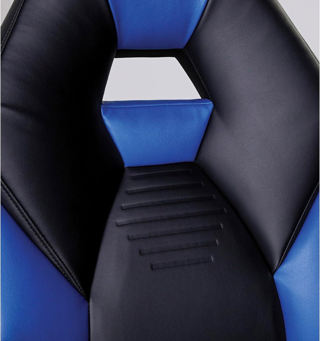 Realspace RS Gaming™ RGX Faux Leather High-Back Gaming Office Chair, Black/White, BIFMA Compliant