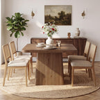 Solid Wood Dining Table with Pedestal Base, 39" Farmhouse Square Rustic Kitchen Table, Accent Modern Kitchen & Dining Room Furniture for Small Spaces, Apartment, Restaurant