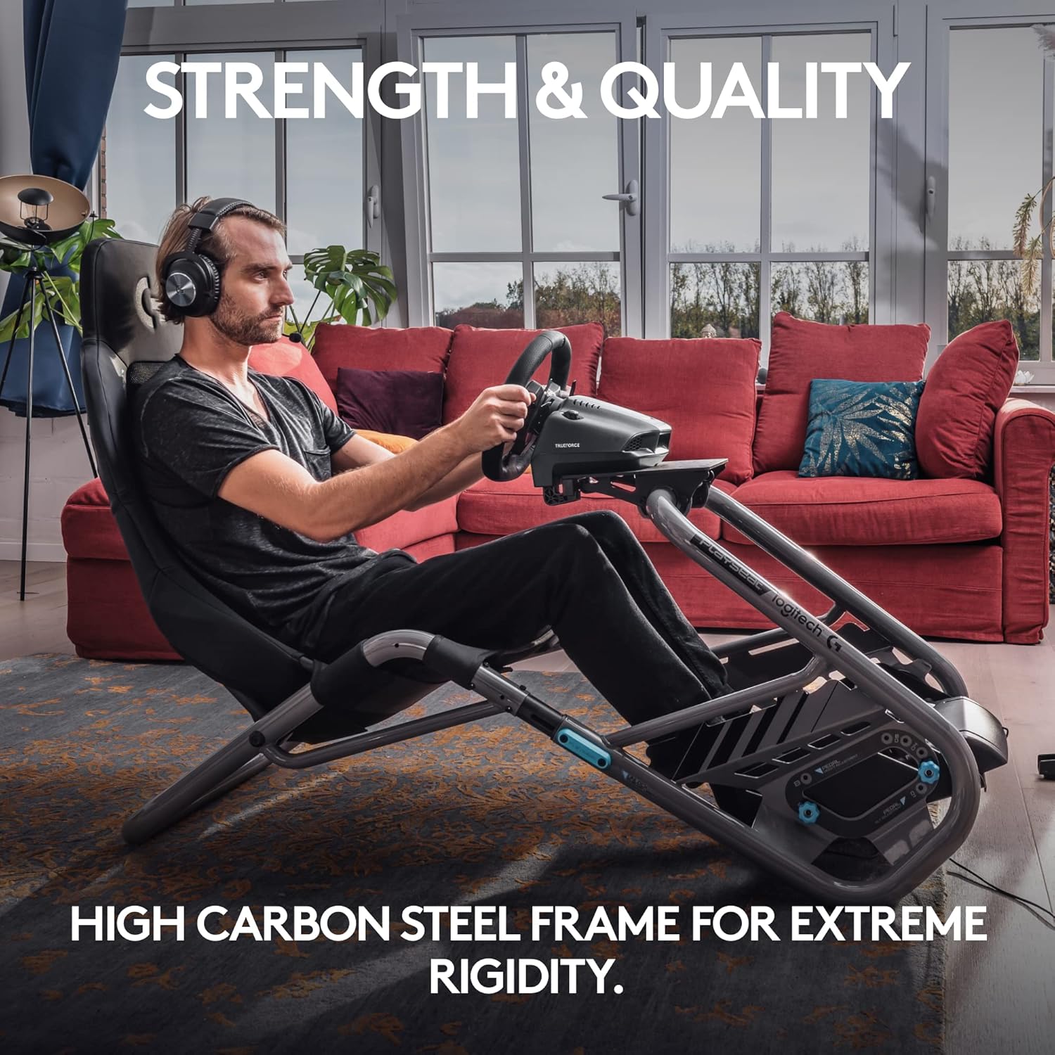 Playseat Trophy - Logitech G Edition Sim Racing Cockpit | Fully Adjustable | Direct Drive Support | Lightweight & Robust | Absolute Comfort ActiFit