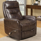 Parker Living Gemini - Truffle Swivel Recliner Chair Comfortable Nursery Glider Recliner Nursing Armchair with 90% Polyester 10% PU Upholstery Cozy Seat for Adults