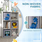 Toy Organizer, Toy Storage with 3 Storage Bins and Cute Animal Design, Toy Shelf for 3+ Years Old, White