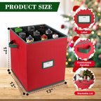 Christmas Nutcracker and Figurine Collectible Storage Box ,Christmas Storage Box with Adjustable Dividers, Holiday Decor Organizer Holds Up to 16’’ Tall Ornaments,Ideal for Nutcrackers and Figurines