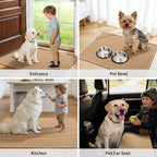 YIHOUSE Indoor Door Mat 24" x 36", Non-Slip Washable Entryway Mat, Dirt Trapper Absorbent Entrance Mat, Low Profile Floor Mat for Front/Back Door, Entryway, Khaki