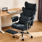 DYHOME 500 Lbs Kneading Massage Office Chair with Foot Rest, Ergonomic Reclining Home Computer Chair, High Back Thick Cushion Big & Tall Office Chair, Comfy Leather Heavy Duty Executive Chair, Black