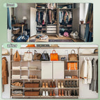 12Pcs Shelf Dividers for Closet Organization, Closet Purse Organizer Acrylic Shelf Dividers Purse Closet Organizer Closet Dividers for Bedroom, Kitchen, Bathroom, for Clothes Books Sweaters (12Pack)