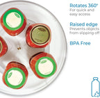 iDesign Plastic 14.5-Inch Round Lazy Susan Organizer for Kitchen or Pantry Storage - Set of 4 - Clear