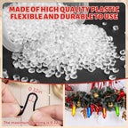 SelfTek 120 PCS Christmas Light Clips Outdoor, Gutter Clips for Hanging Outdoor Lights, Gutter Hooks Hanging String Lamp Holder Mount to Shingles for Roofline, House, Xmas Tree Decor (Black)
