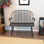 Carolina Living Windsor 44" Entryway Bench for Foyer, Entryway or Hallway, Antique Black