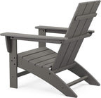 POLYWOOD Modern Adirondack Chair & SBT18GR South Beach 18" Outdoor Side Table, Green