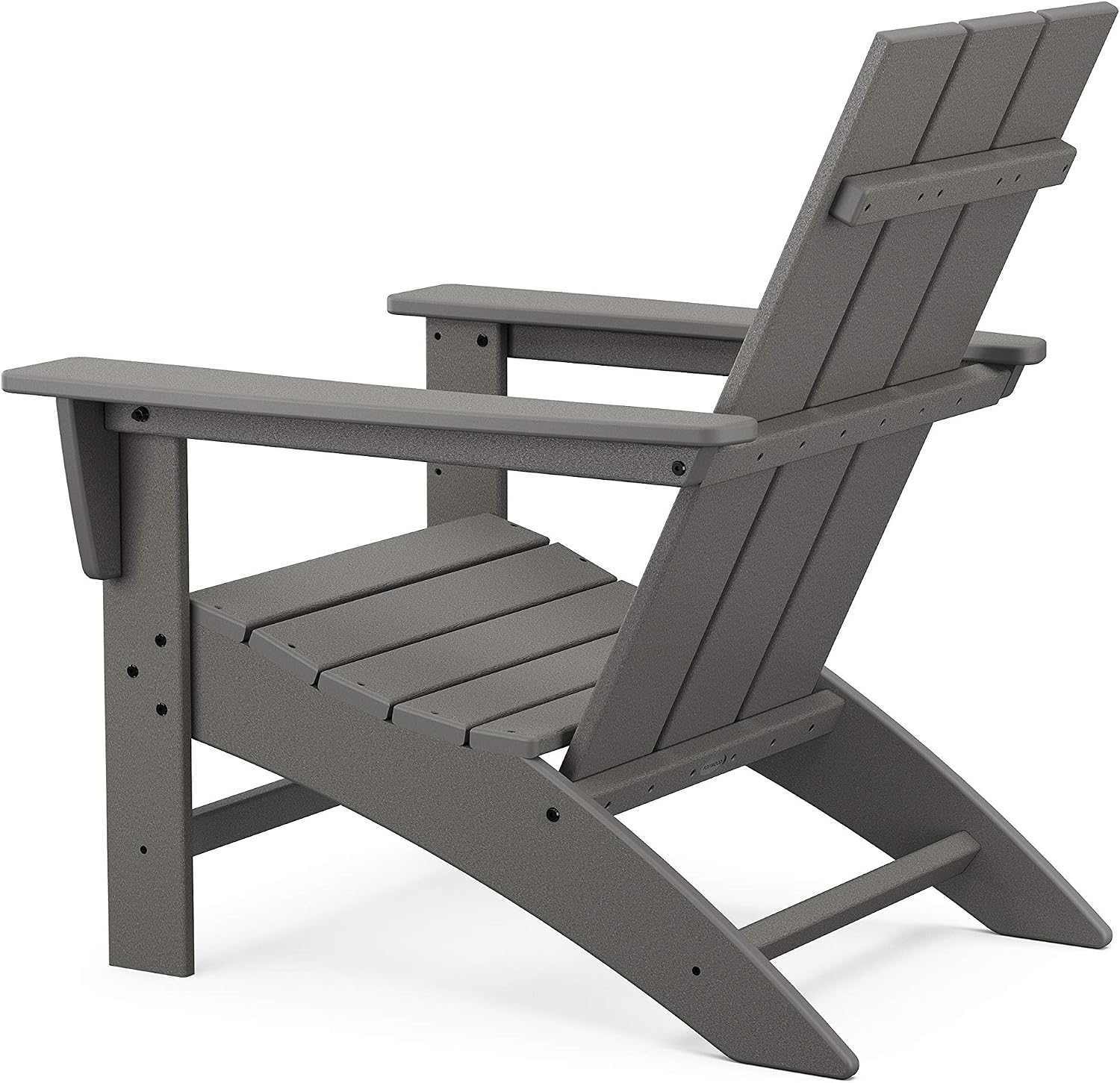POLYWOOD AD420MA Modern Adirondack Chair, Mahogany & ECT18MA Long Island 18" Side Table, Mahogany