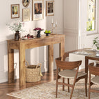 Armocity Console Table, Small Farmhouse Wood Entryway Table, Sofa Tables Narrow Long Behind Couch, Entry Table for Entrance, Hallway, Living Room, 32", Brown Oak