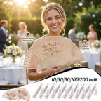 Custom Fans for Wedding Guests,Personalized Wooden Folding Hand Fans in Bulk with Organza Bags & Tassels,Wedding Favors,Baby Shower & Party Favors (30PCS)