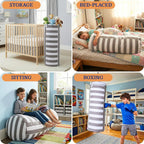 Stuffed Animal Storage Bean Bag Cover for Kids – Multi-Functional Toy Organizer & Comfy Storage Bean Bag Chair– Perfect Toy Storage Solution for Playroom & Bedroom – Ideal Gift for Kids