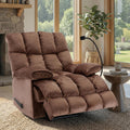 Manual Adjustable Oversized Recliner Chair with Phone Holder, Extra Large Recliner for Heavy Duty Adults 400lbs, Big Man Recliners for Living Room, Nursery, RV