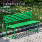 Outdoor Benches Weatherproof, Porch Benches Outdoor, It Features Strong Load Bearing Capacity and is Suitable for Porches, Lawns, Gardens, and Courtyards.(Blue,with Backrest)