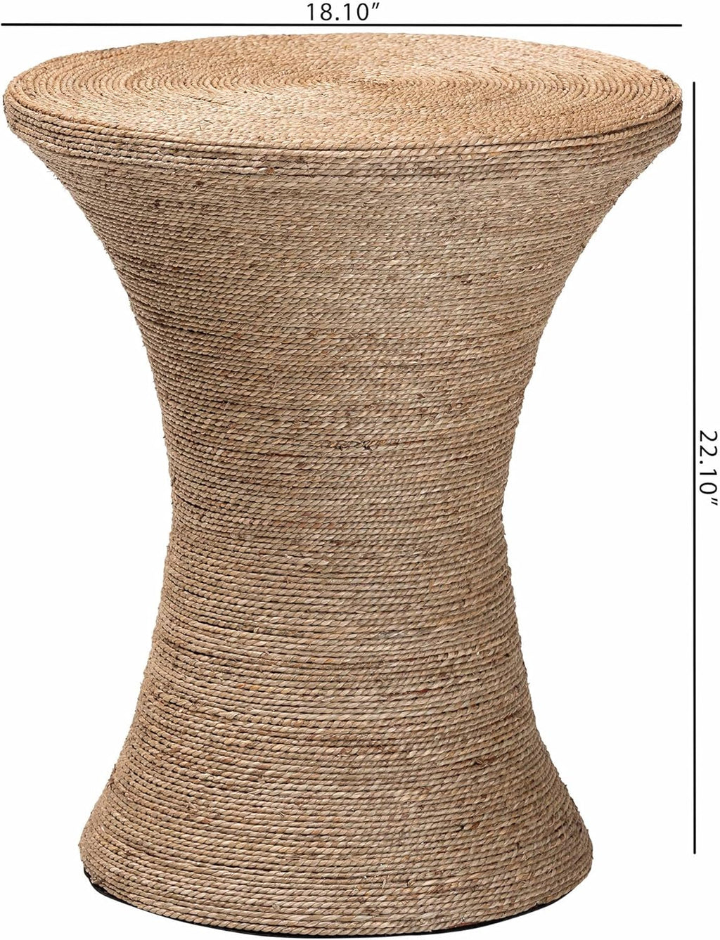 bali & pari Cady Japandi Natural Seagrass Side Table
