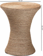 bali & pari Cady Japandi Natural Seagrass Side Table