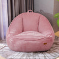 Giant Bean Bag Chair for Adults Teens and Kids, Cozy Fluffy Corduroy Beanbag Chair with Filler Large Floor Lounge Sofa for Living Room, Bedroom(L-Rose)