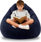 Bean Bag Chairs for Kids Chair Round Sofa Memory Foam Filling Reading Gaming Sofa for Living Room Bedroom