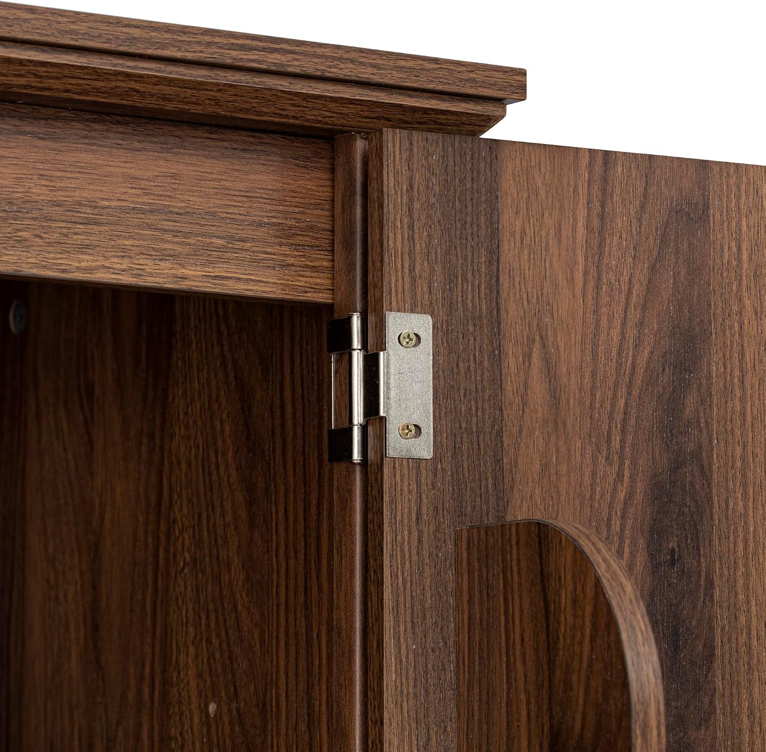 71" Tall Kitchen Pantry Cabinet with 3 Pull-Out Organizers, Farmhouse Storage Cabinet with 6 Door Shelves, 4 Doors, 2 Drawers, Adjustable Shelves for Kitchen, Dining Room (Brown)