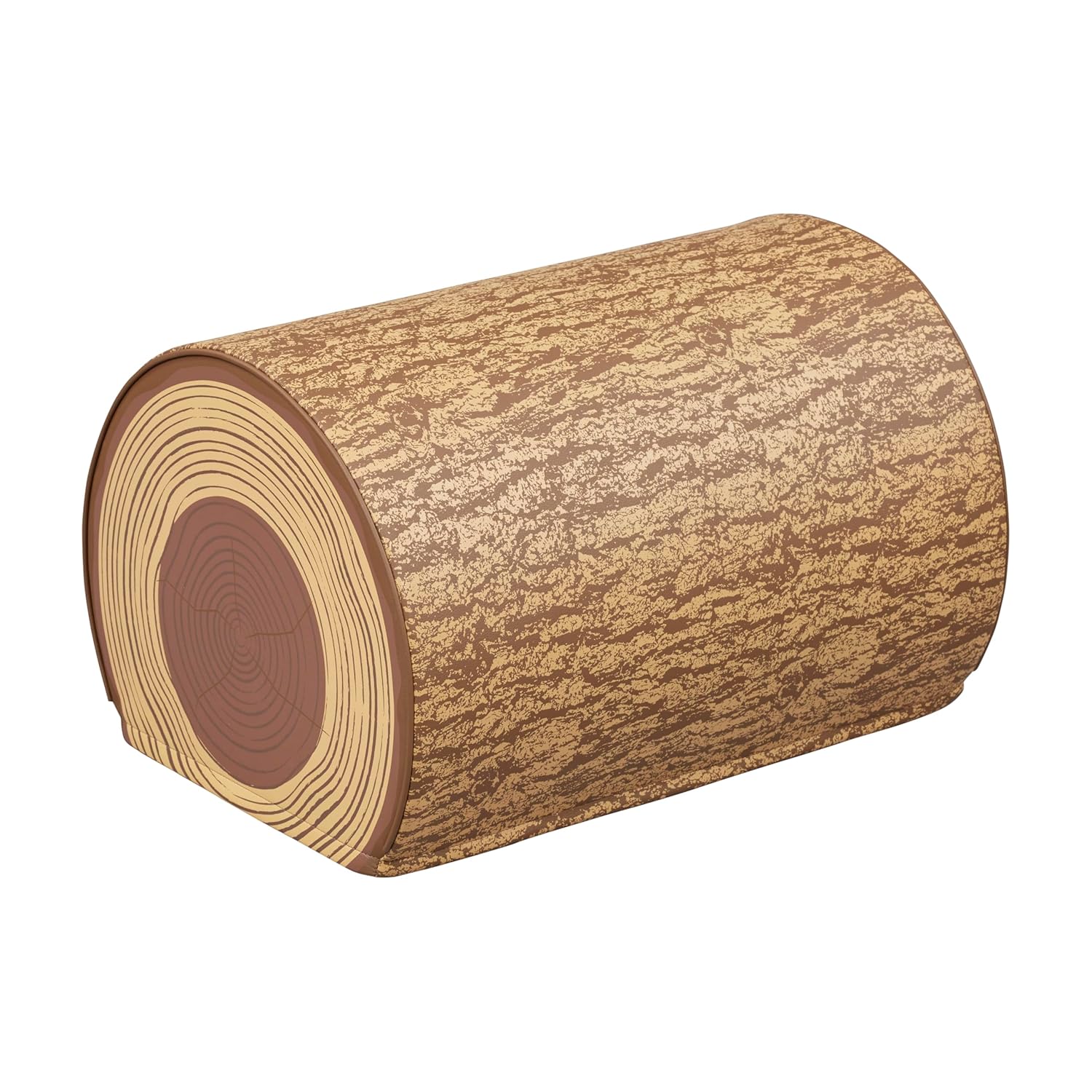 ECR4Kids SoftZone Tree Log Half Bench, 14in, Flexible Seating, Chocolate