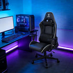 Gaming Chair,Video Game Chair with Massage Lumbar Support, Ergonomic Computer Chair Height Adjustable with Swivel Seat and Headrest