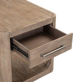 Liberty Furniture South Bend Living Room End Table Contemporary with Storage Drawer - Burnished Clay Oak Wood