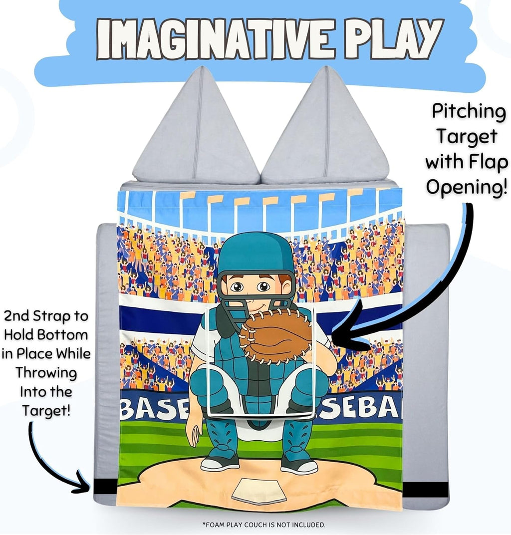 Couch Swag Play Panel for Childrens Foam Sofa Kids Couch (Baseball)