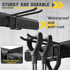 64" Garage Wall Tool Organizer, 900 Lbs Heavy Duty Steel Garden Tool Storage Rack & Garage Organization for Yard, Shed, Garage - 12 Longer & Thicker Hooks + 2 Straps
