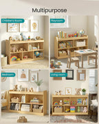 SONGMICS Custos Collection - Kids' Toy Storage Shelf, Montessori Shelf for Toys with 5 Open Compartments, Storage Unit for Children's Room Playroom, 11.8 x 44.2 x 25.6 Inches, Beech Beige UGKR052YZ01
