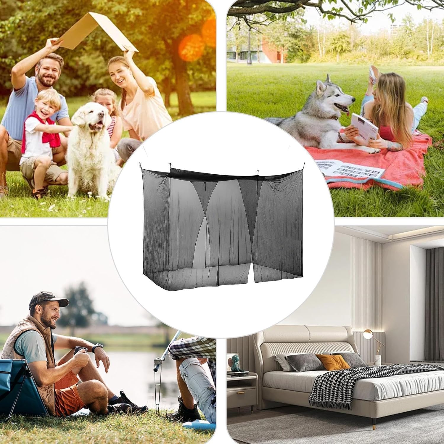 Fly Net - Durable Polyester lnsect Protection Netting, Spacious Adventure Travel Canopy, essentiaI Climber Sleeping Bed Cover, Easy Setup Relaxation Enclosure | for Home Yard Indoor Outdoor Use