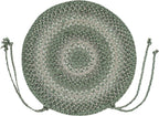 Homespice Grassland Jute Braided Chair Pads 15x15 Set of 2 - Vibrant Colors, Naturally Comforting & Reversible