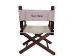 TLT Personalized Imprinted Walnut Frame Toddler's Directors Chair by Gold Medal - Khaki Canvas