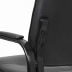 SUPER DEAL Office Guest Chair Bonded Leather Executive Side Chair Reception Chair with Solid Metal Frame Home Office Furniture, Set of 4, Black