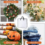 5 Pack Wreath Storage Bag 26x9 Inch Christmas Wreath Storage Container with Zipper and Handles, Underbed Wreath Storage Organizer for College Clothes Pillow Bedding Christmas Wreath