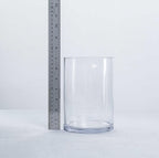 CYS EXCEL Glass Cylinder Vase (H:7" D:5") | Multiple Size Choices Glass Flower Vase Centerpieces | Hurricane Floating Candle Holder Vase
