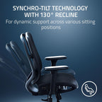 Razer Fujin Mesh Ergonomic Gaming Chair: Ultra-Durable & Breathable - 130 Degree Recline - Adjustable Lumbar Support - 3D Padded Armrests - Premium Frame - Sturdy Build