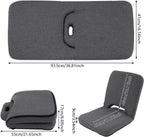 Folding Floor Chair, Multi-Position Meditation Chair, Portable Sofa Lounge Recliner with Back Support 3.54" Thickness Cushion for Adults Yoga Video Gaming Reading TV Watching (Grey)